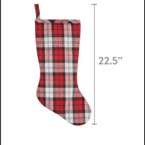 Red Tartan Plaid Christmas Stocking, 20", by Holiday Time - Picture 6 of 10